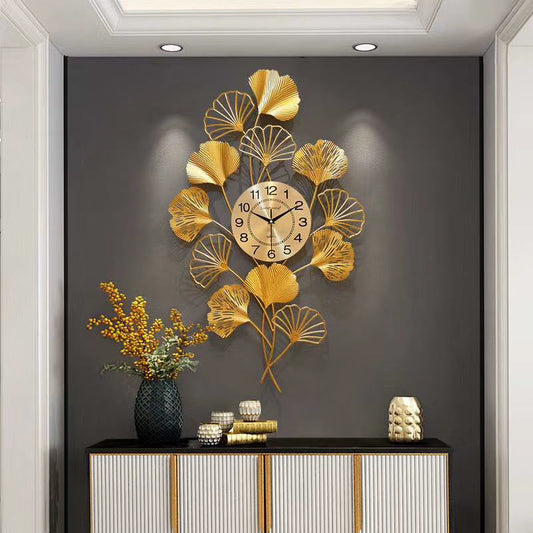 Horloge murale en fer feuilles