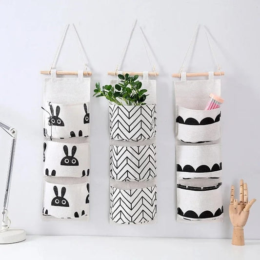 3 Poche Mur Accrochage Sac de Rangement