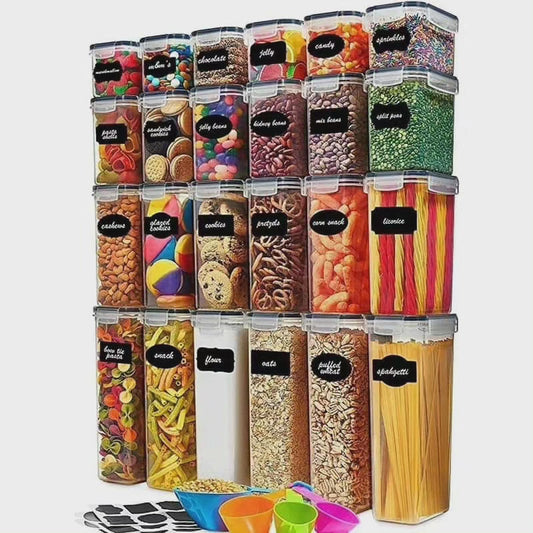 24pcs Contenants en plastique hermétiques sans BPA