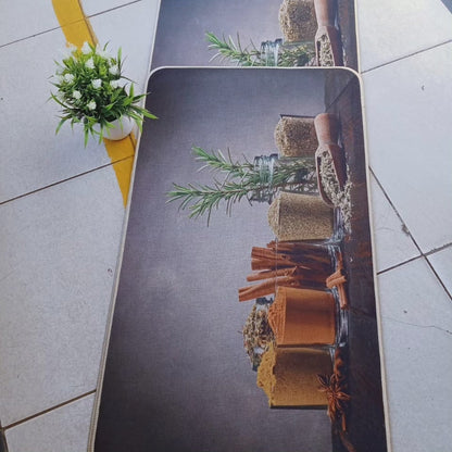 Tapis de cuisine avec fond en caoutchouc antidérapant