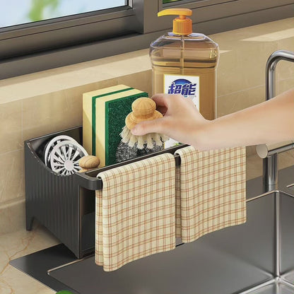 Étagère de rangement pour évier avec drainage automatique