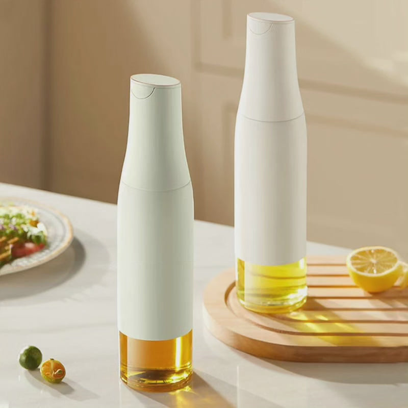 Bouteille d'huile en verre