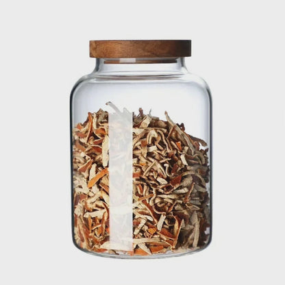 3L Acacia Couvercle Bocal de Stockage en Verre Borosilicate
