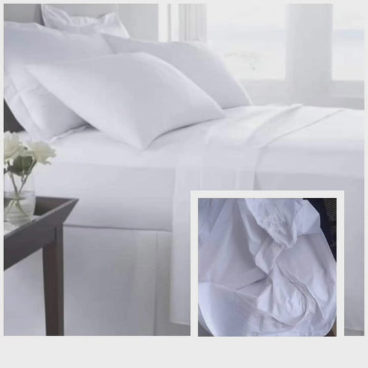 6*7 Draps-housses blancs ajustés