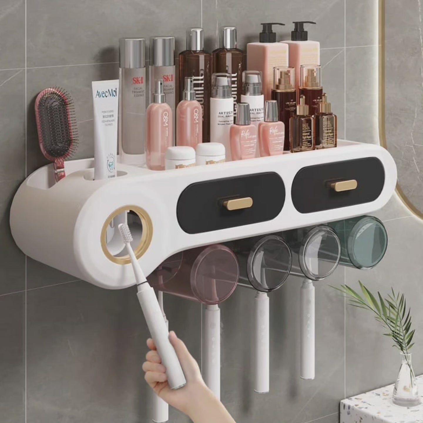 Distributeur de dentifrice automatique Noir