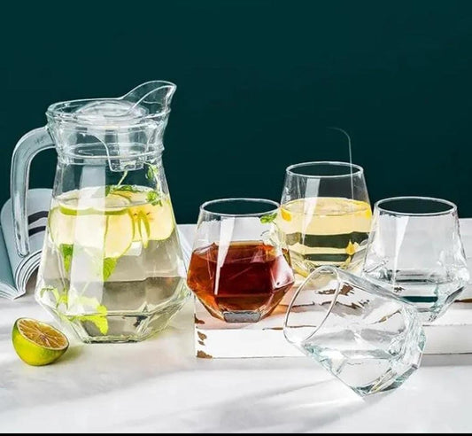 6 verres et set de carafe