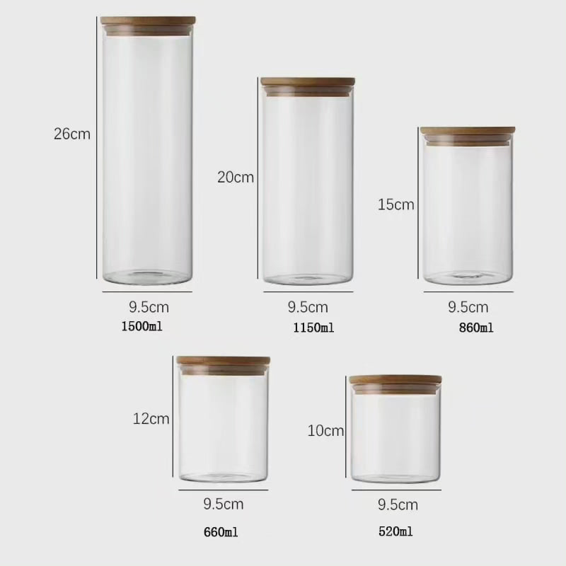 5pcs Bocaux de stockage