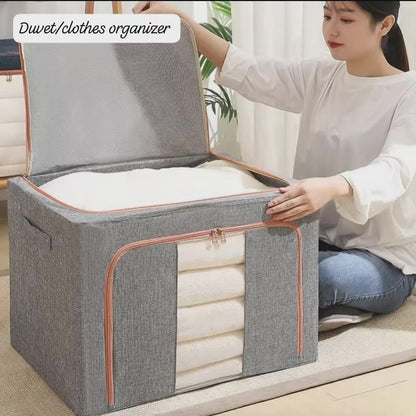Organisateur de placard à vêtements Duvet avec cadre métallique