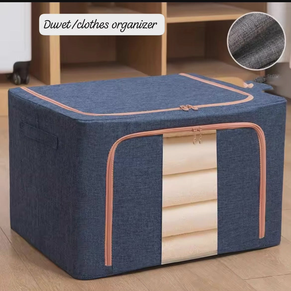 Organisateur de placard à vêtements Duvet avec cadre métallique