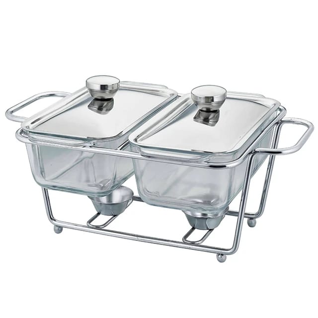 2Pc Plat de service rectangulaire