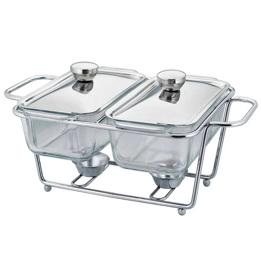 2Pc Plat de service rectangulaire