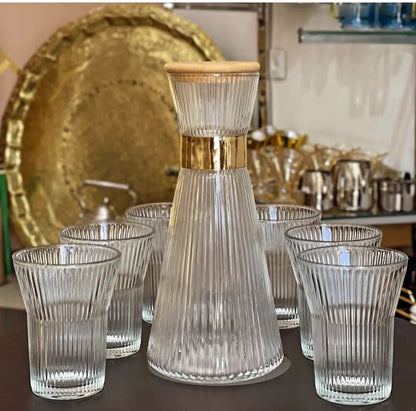 ensemble de 7 pièces de pichet et de tasses ensemble d'eau nordique