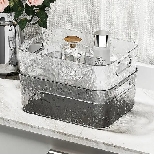 Boîte de rangement en acrylique transparent Organisateur de maquillage pour salle de bain