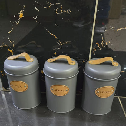 Ensemble de 3 pièces de canisters en alliage