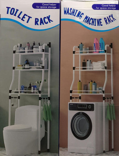 Au-dessus du rack à machines et au-dessus du rack à toilettes