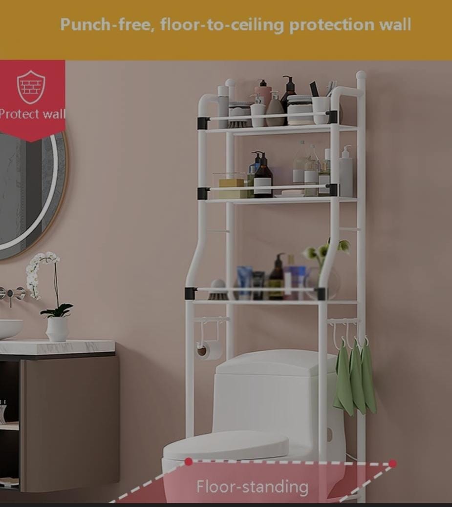 Au-dessus du rack à machines et au-dessus du rack à toilettes