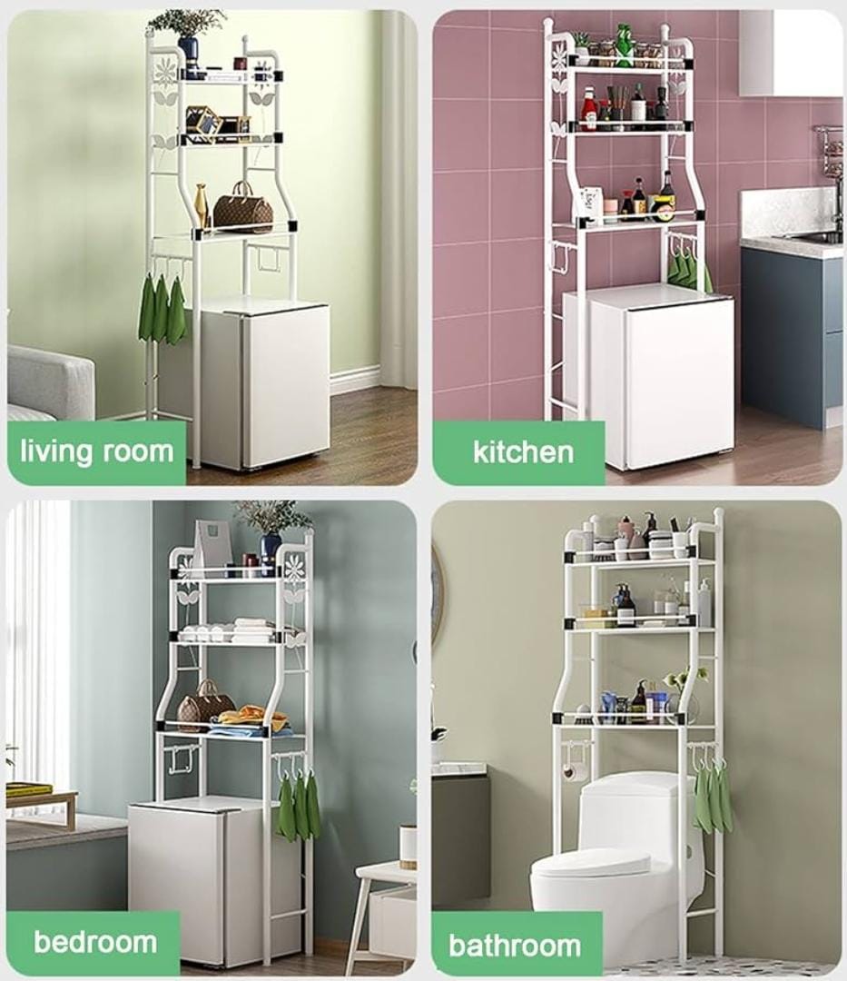 Au-dessus du rack à machines et au-dessus du rack à toilettes