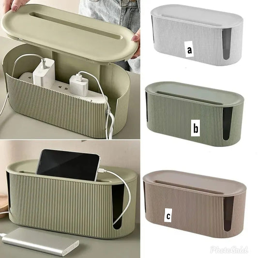 Grande boîte de rangement pour prise / organiseur de câbles, étui de rangement BlackNov