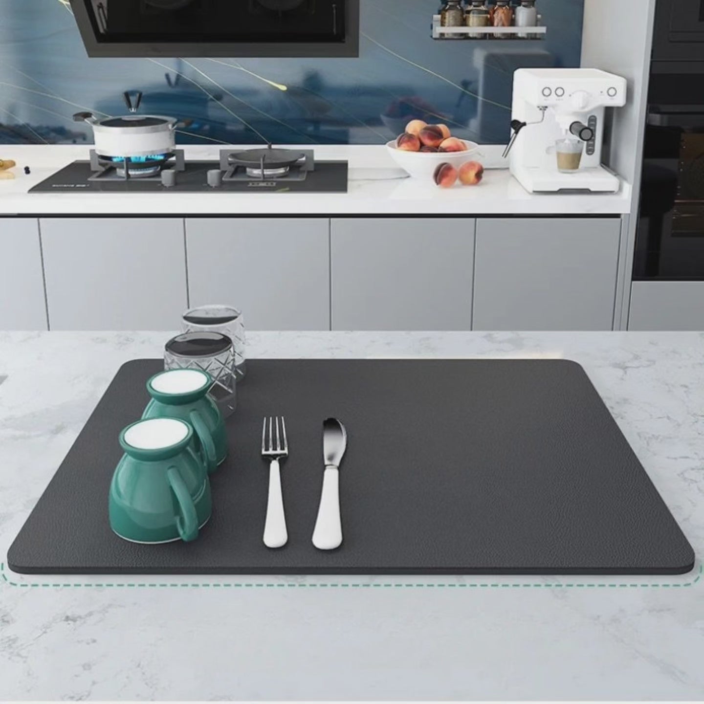 Tapis de vaisselle absorbant pour évier