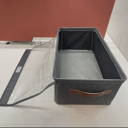 Organisateur de placard pliable en tissu dur avec couvercle