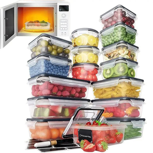 16pcs récipients en plastique hermétiques sans BPA