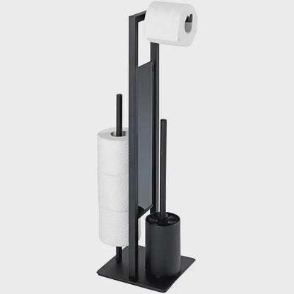 Porte-tissu métallique avec brosse de toilette BlackNov
