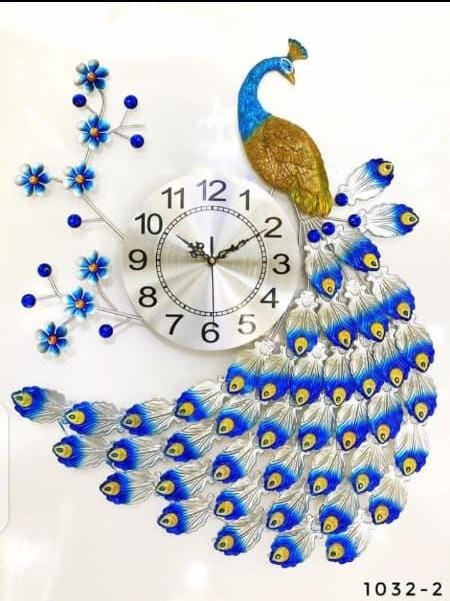 Horloge murale Paon BlackNov