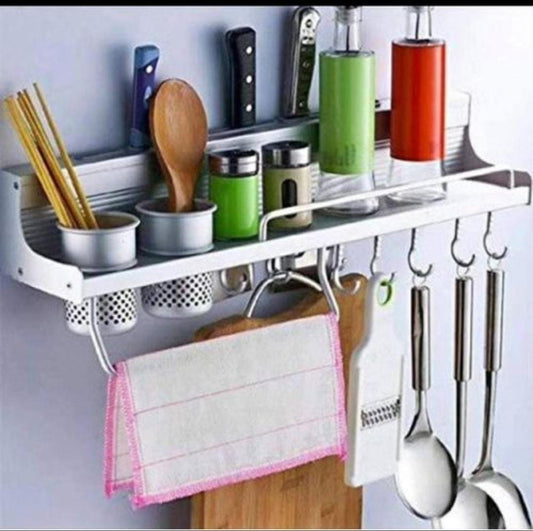Organisateur d'étagère flottante en aluminium pour cuisine