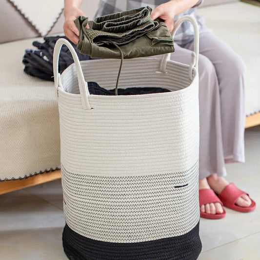 Panier à linge en coton