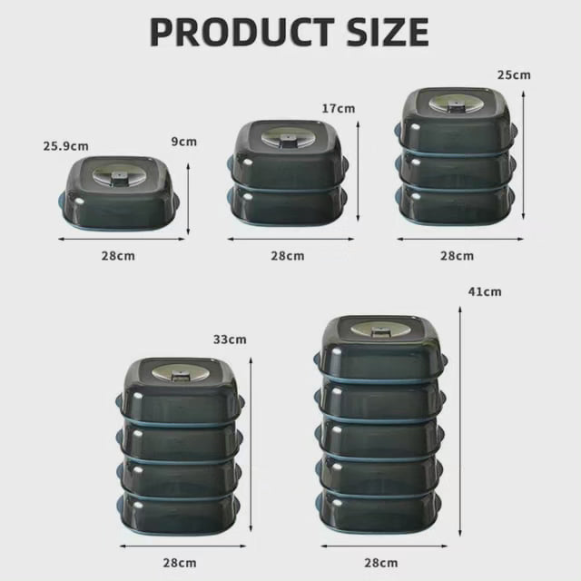 Couvercle alimentaire en acrylique transparent carré