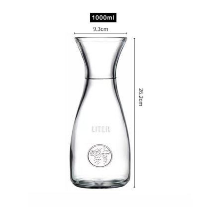 Carafe en verre avec couvercle en bambou