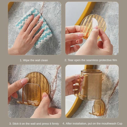 Porte-brosse à dents en acrylique mural