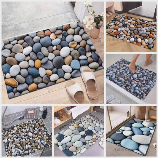 Tapis thématiques en pierre absorbante pour le bain