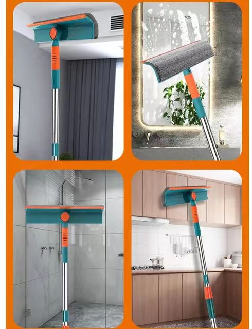 2 en 1 Mop de nettoyage de fenêtre télescopique