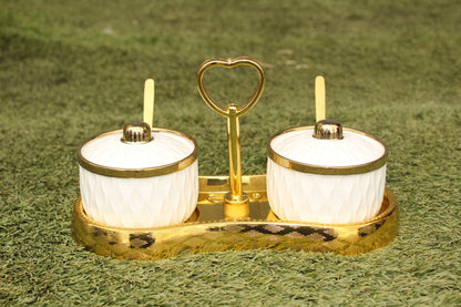 2 pièces de plats à sucre avec support*