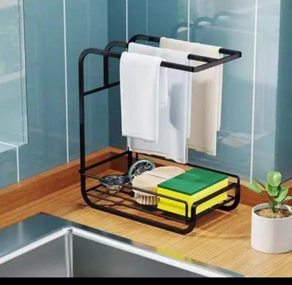 Caddy en métal avec plateau de drainage