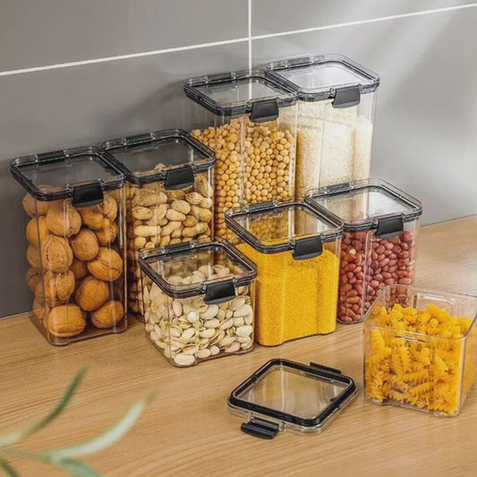 8pcs Contenants de Rangement Alimentaire en Acrylique Transparent