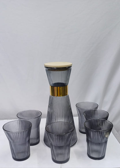 ensemble de 7 pièces de pichet et de tasses ensemble d'eau nordique