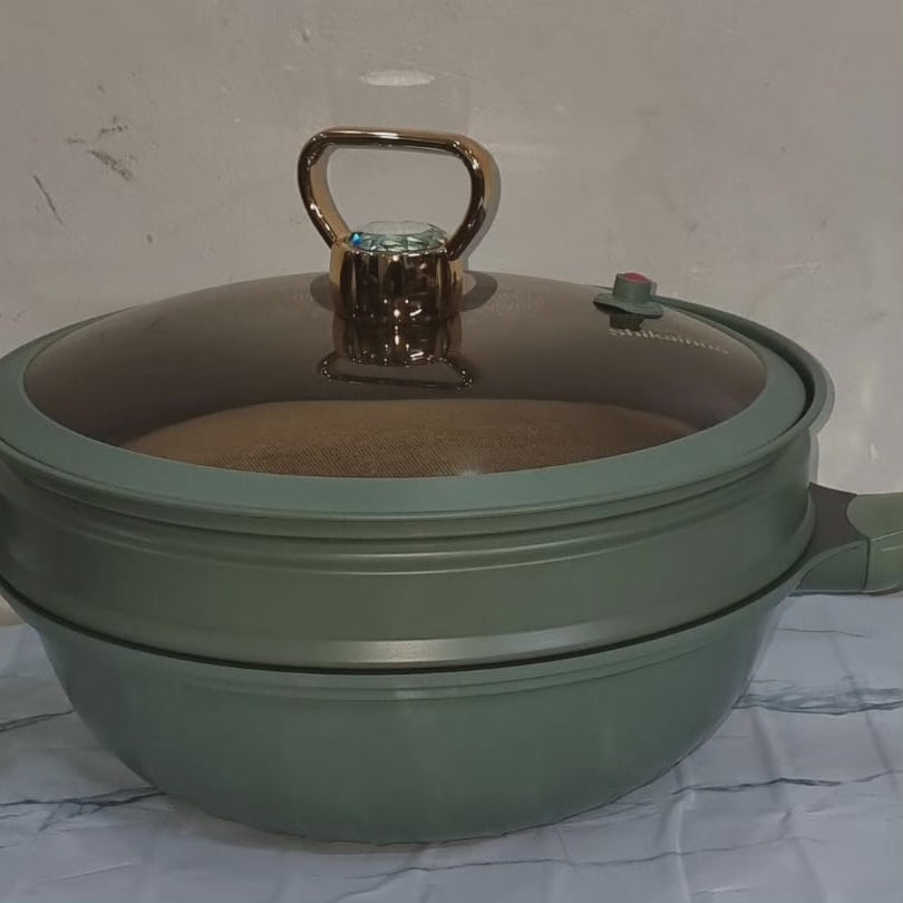 Casserole antiadhésive à vapeur