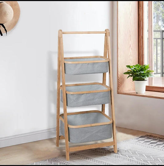 Organisateur de salle de bain à 3 niveaux avec panier amovible