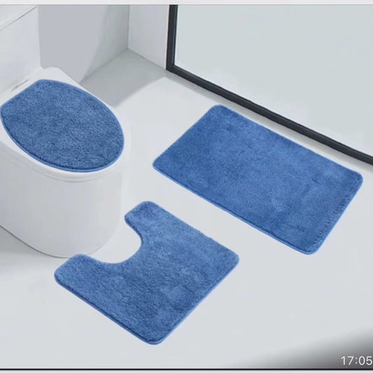 Tapis de toilette absorbant 3 pièces