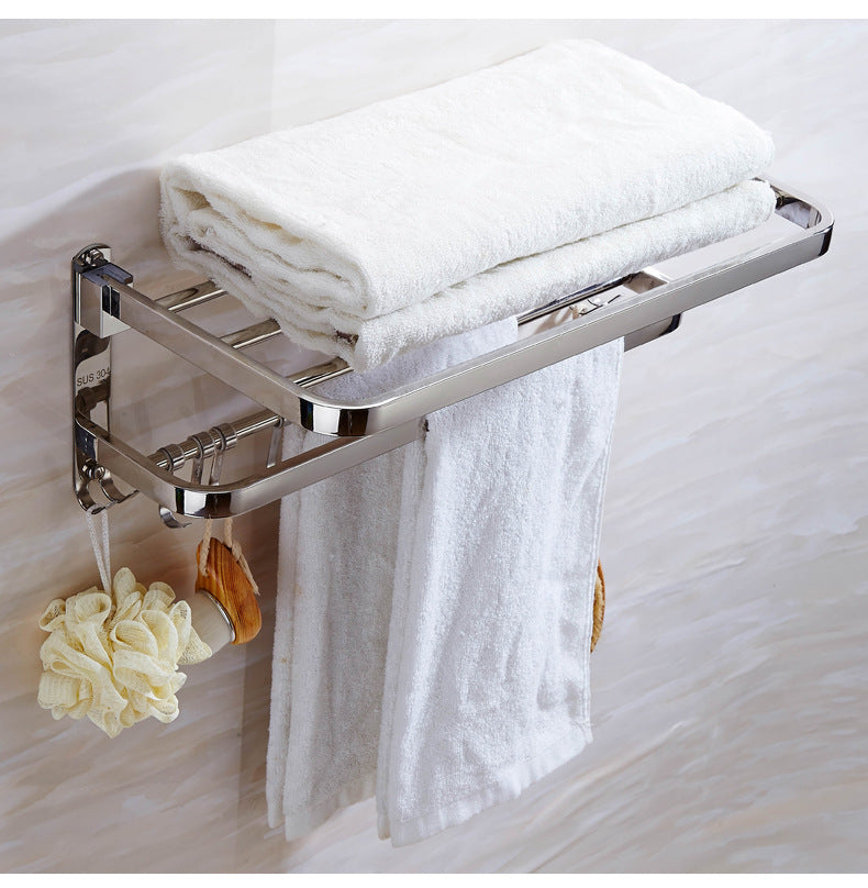 Support de Serviette Murale de Salle de Bain avec Crochets