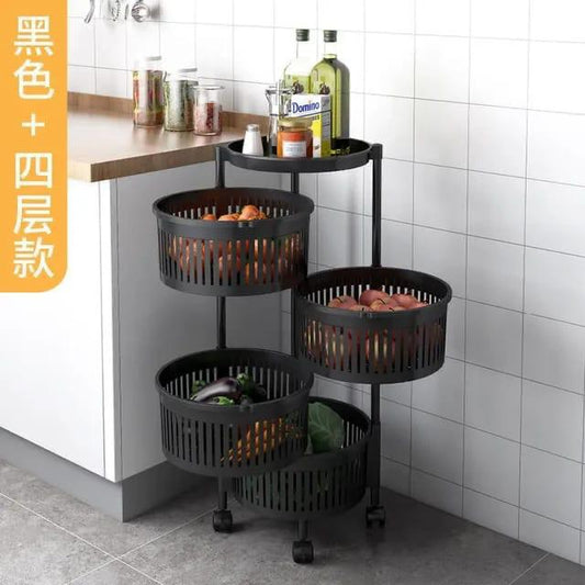 étagère à fruits rotative à 4 niveaux