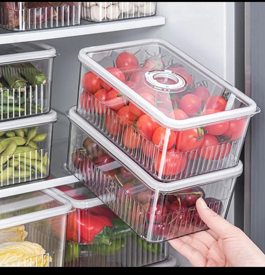 Conteneurs de stockage clairs en acrylique pour réfrigérateur