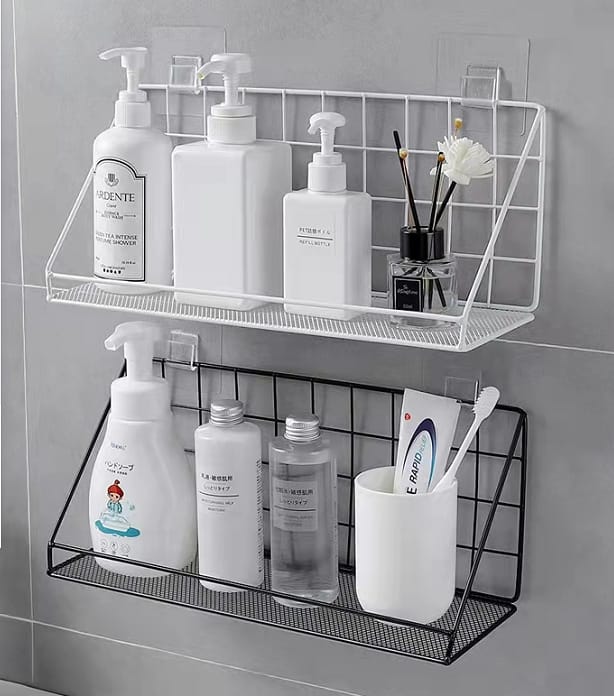 Étagères/paniers muraux métalliques