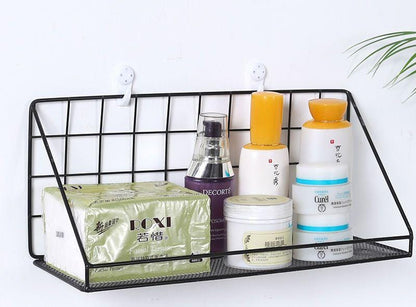 Étagères/paniers muraux métalliques