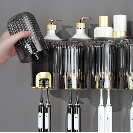 Distributeur de brosses à dents et de dentifrice en acrylique