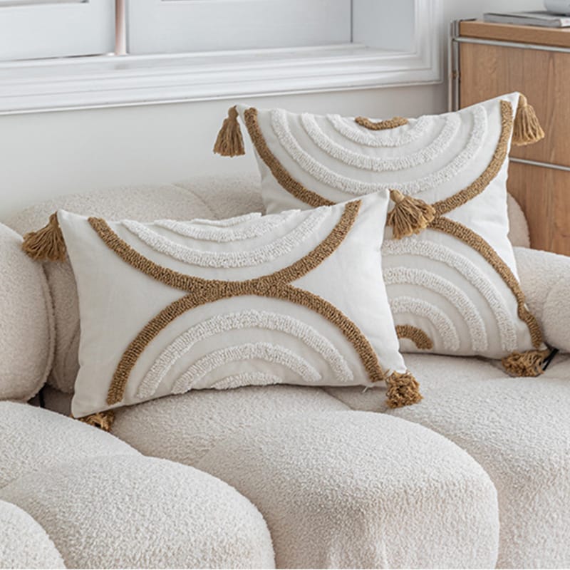 Coussins décoratifs avec franges