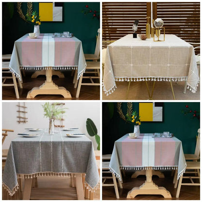 Large nappe en lin