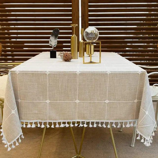 Large nappe en lin